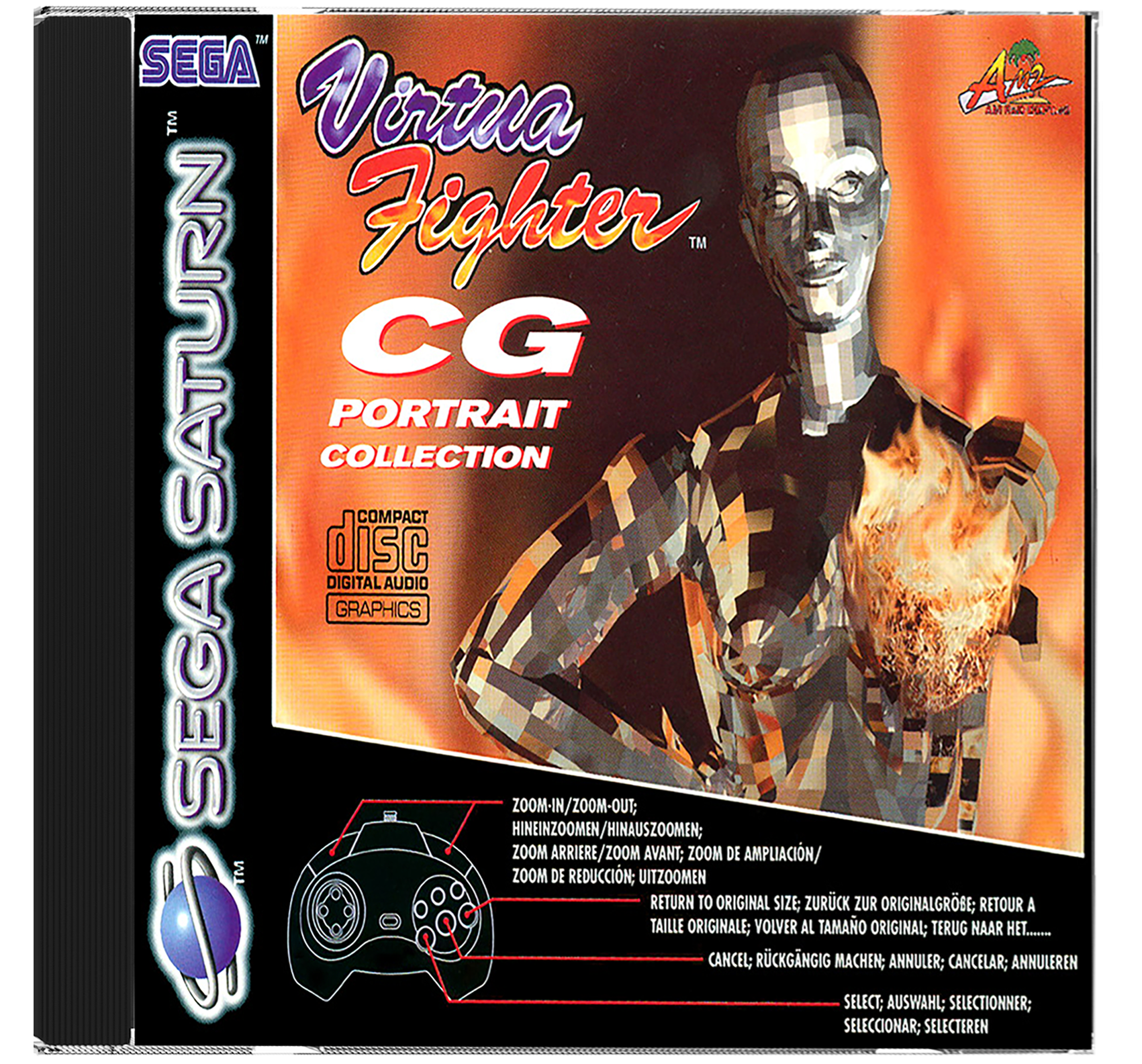 Virtua Fighter CG Portrait Collection box art for Sega Saturn